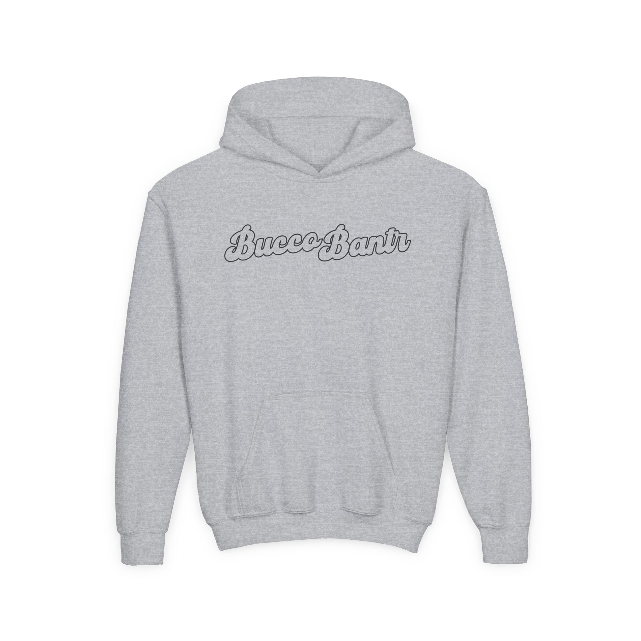 Youth Hoodie — 'Bucco Bantr' Retro Script Logo Kids Pullover